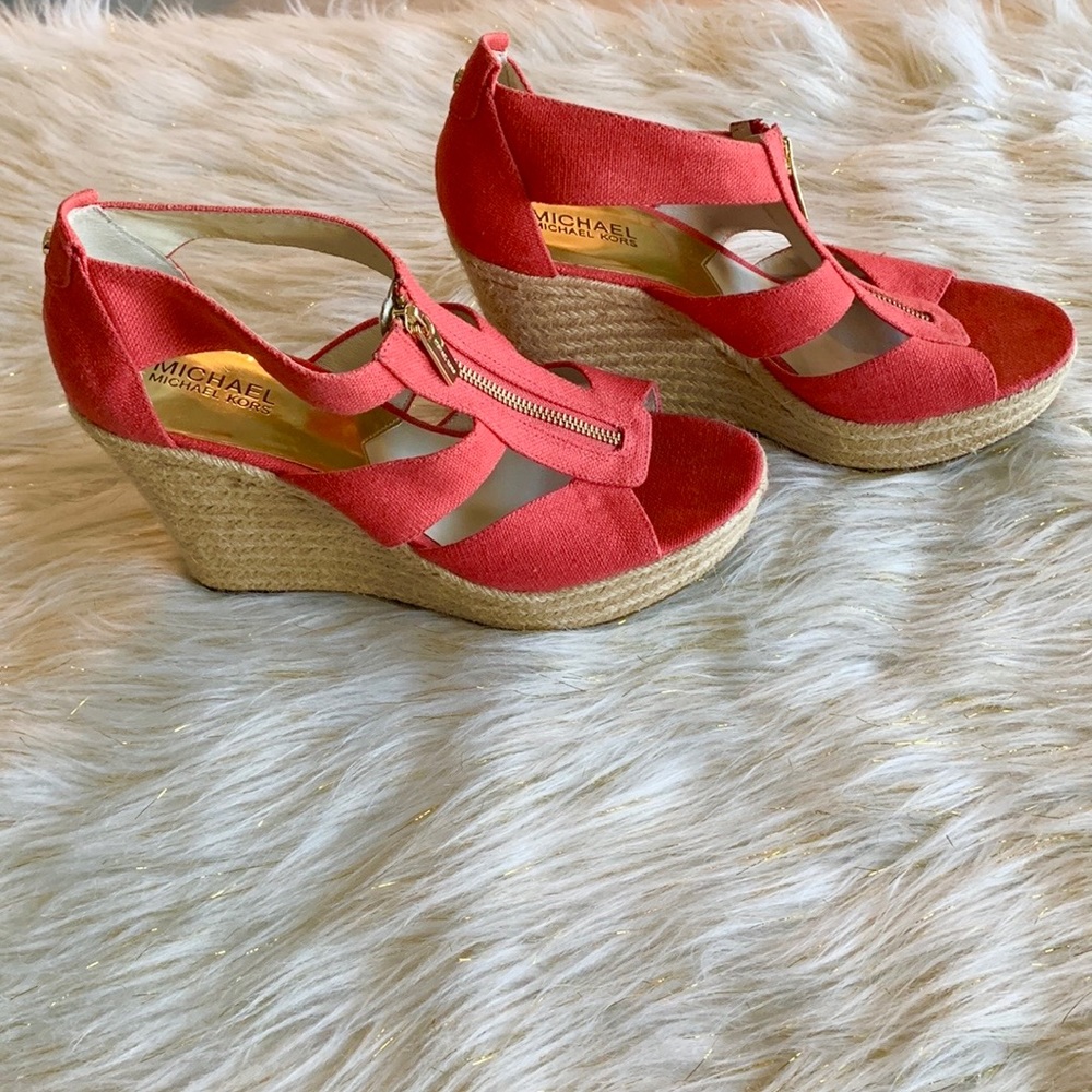 Michael Kors Damita Espadrille Wedge Sandals - Picture 2 of 11